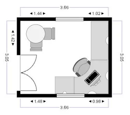 Layout drawing plans of log cabin